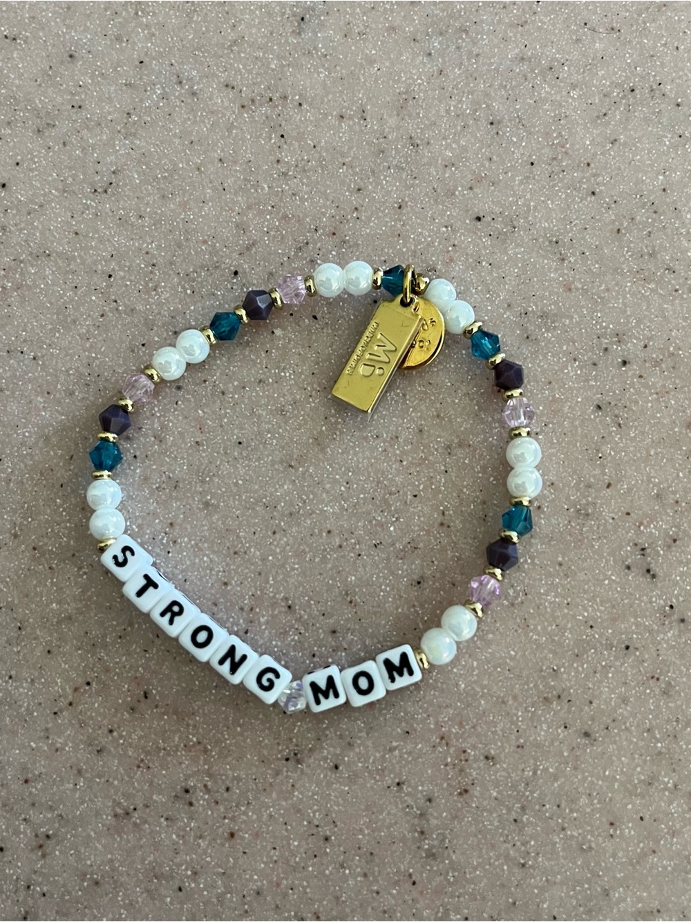 NWOT Little Words Project Strong Mom - March of Dimes Bracelet size S/M - Picture 4 of 4